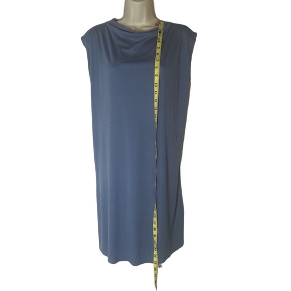 Eileen Fisher dusty blue sleeveless dress size M - Picture 3 of 7